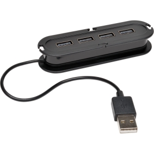 Picture of Tripp Lite 4-Port USB 2.0 Mobile Hi-Speed Ultra-Mini Hub with power adapter (U222-004-R)